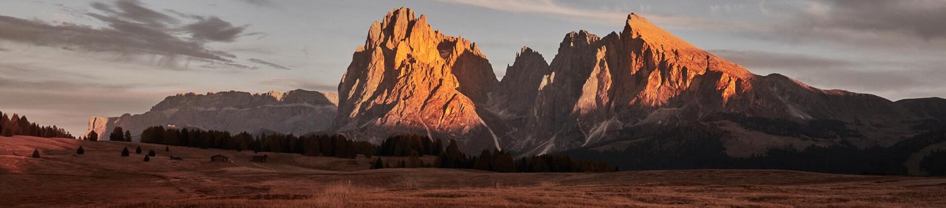 Seiser Alm im Abendlicht